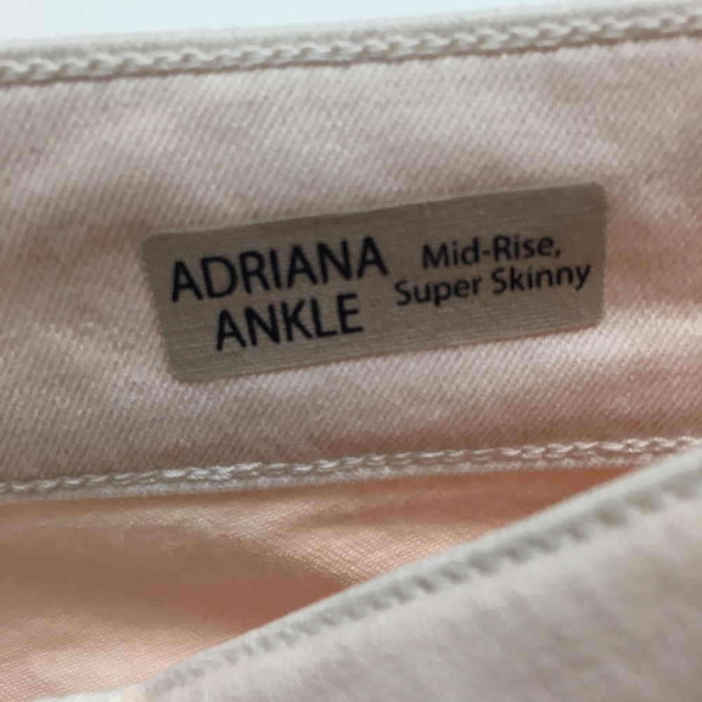 NEW Mavi Jeans 27 Pink Adriana Ankle Mid Rise Super Skinny Stretch Denim - Picture 11 of 15